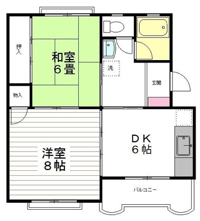 陸前原ノ町駅 徒歩9分 2階の物件間取画像